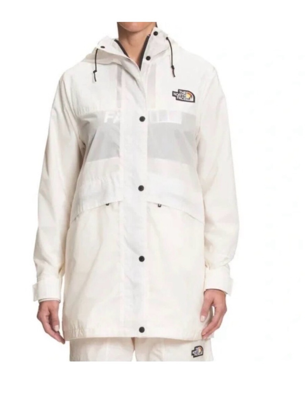 Womens The North Face Outline Rain Jacket White